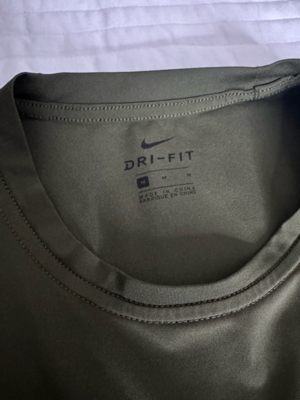 NIKE Dri-Fit Performance Tee - Purple & Olive - Picture 3 of 5